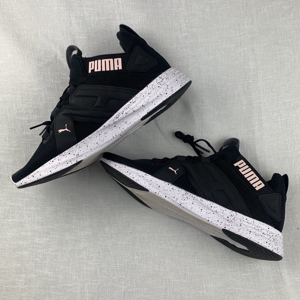 Puma Black and Pink Sneakers